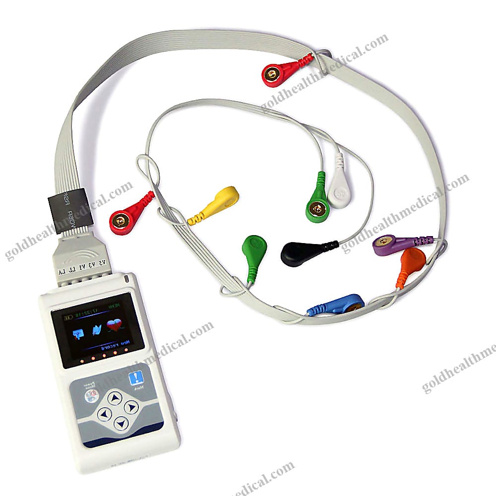 CE Approved 12Channel Holter ECG Machine with LCD Display