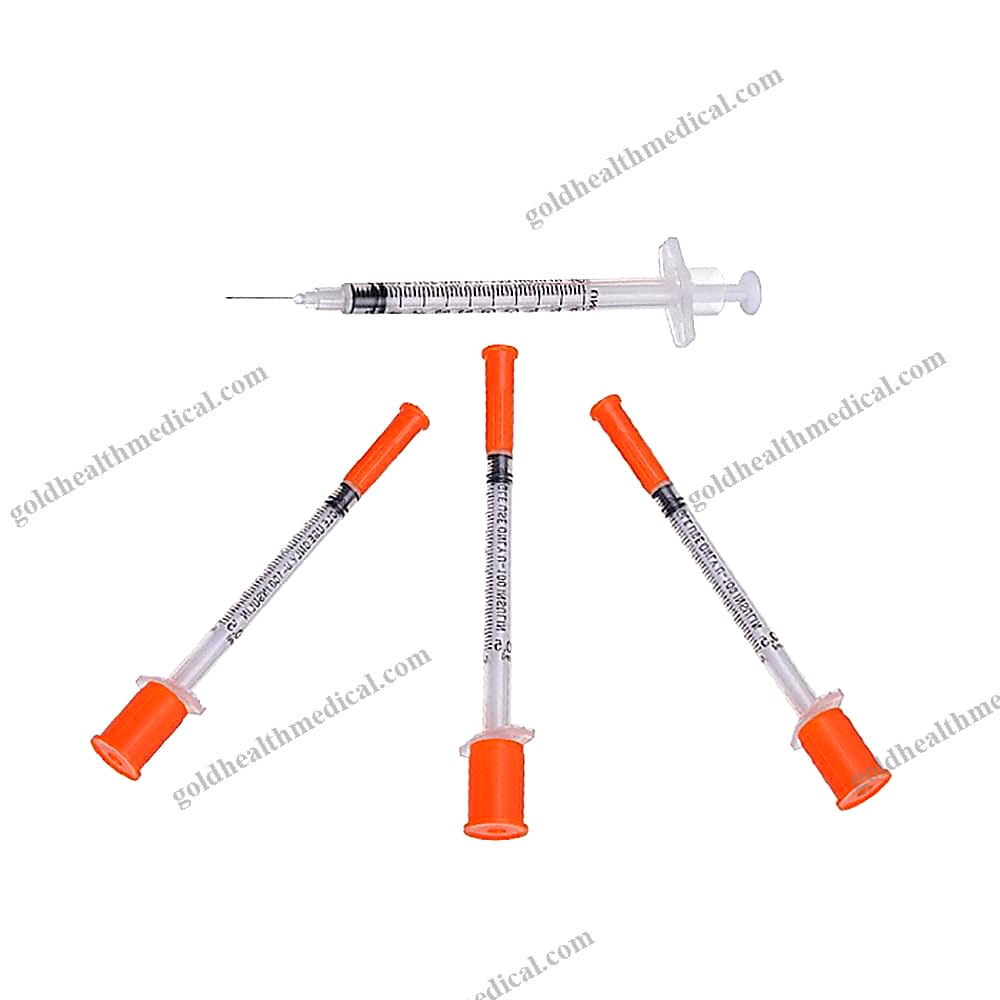 Factory Wholesale Insulin Syringe 05cc 1cc Orange