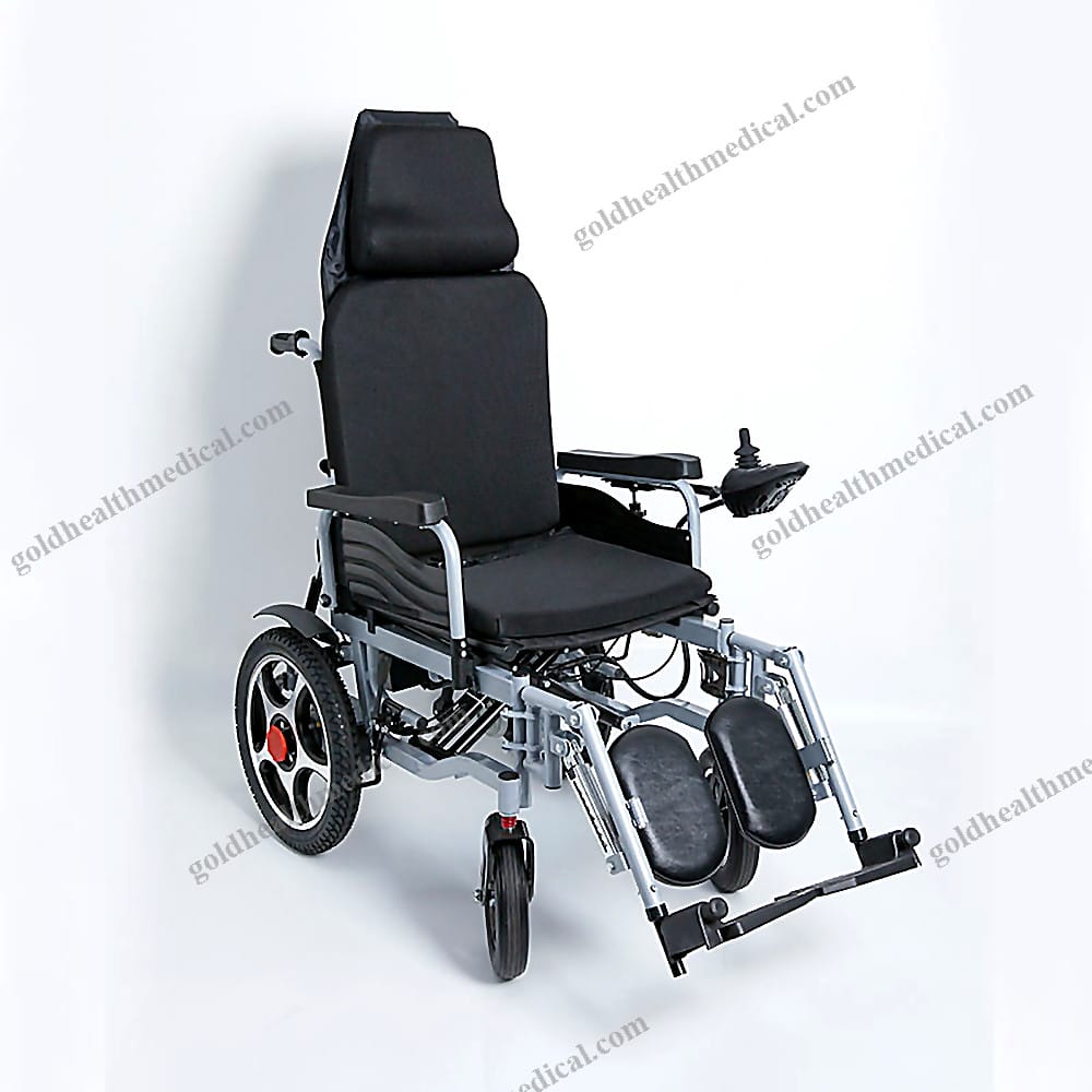 Folding Reclining Electric Wheelchair for Rehabilitation Therapy