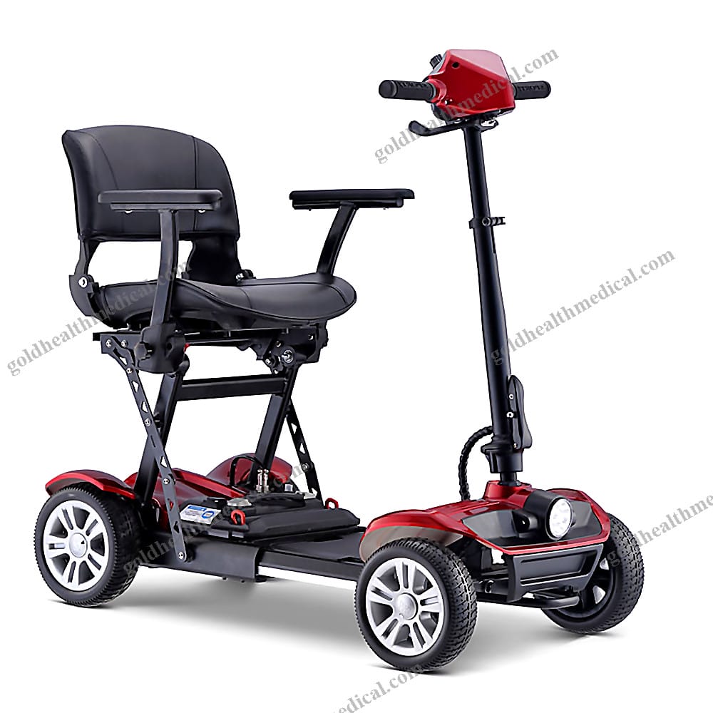 Compact Folding 4Wheel Mobility Scooter with Retractable Pedal