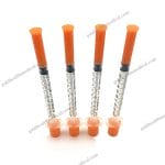 Disposable Insulin Syringe with Fixed Needle Free Sample