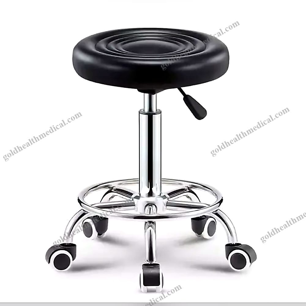 Luxury Leather Swivel Salon Stool with Wheel
