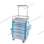 Medical Abs Emergency Trolley with Drawers for Infusion