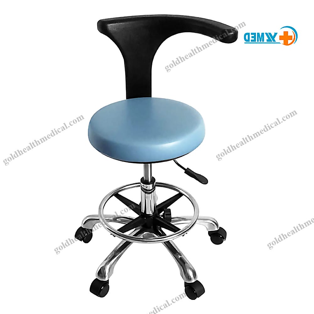 Ergonomic Rolling Stool with Backrest and Wheels