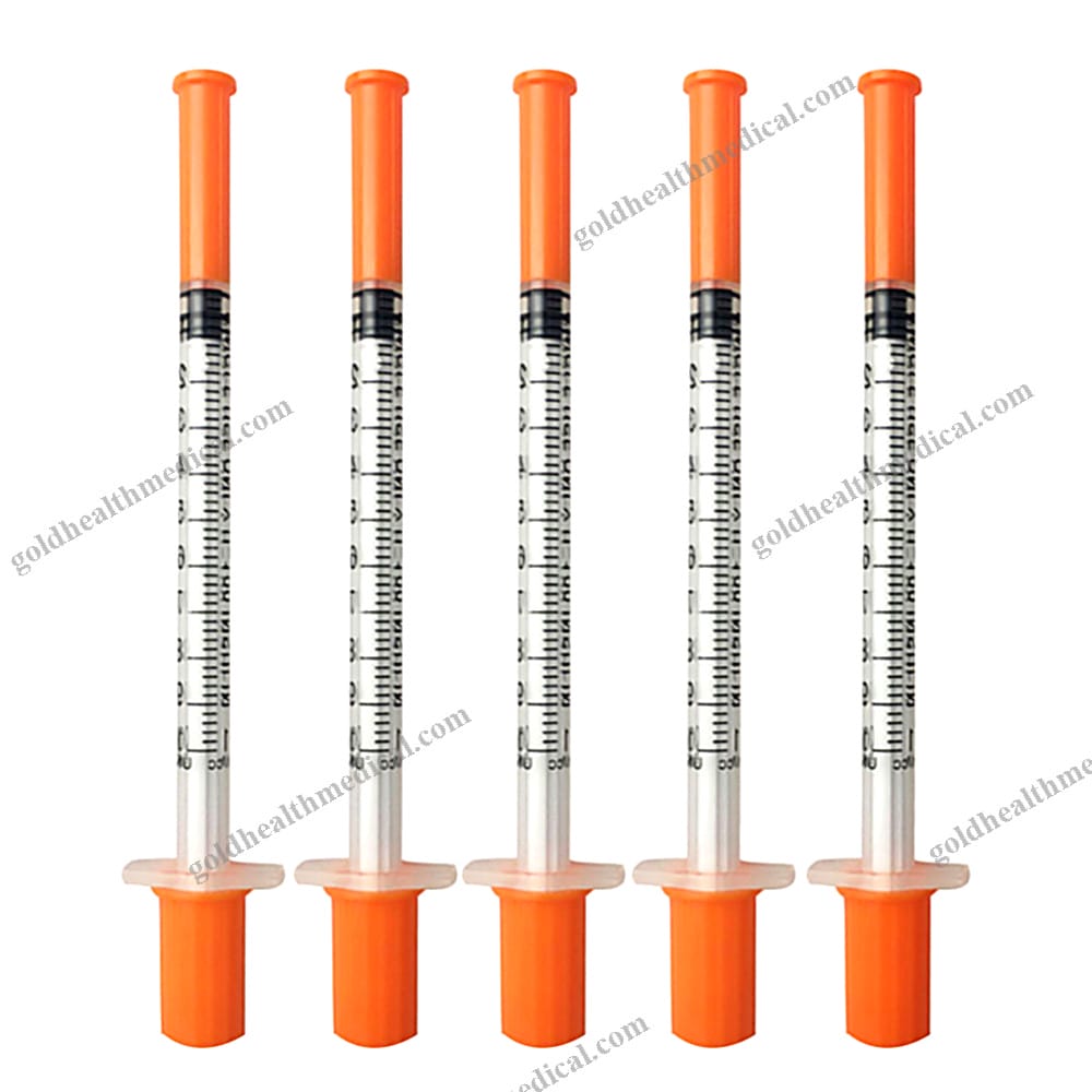 Sterile Insulin Syringe with Needle for Single Use