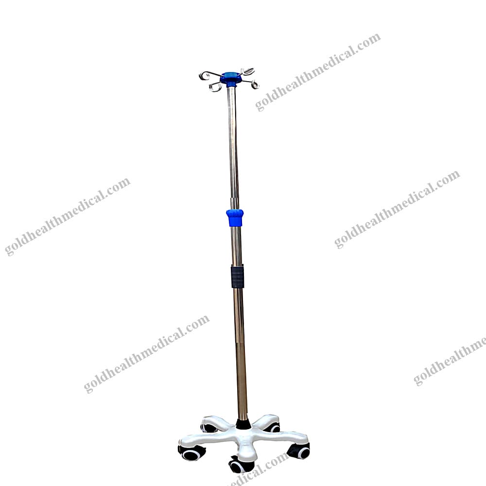 1600832838834_1 Adjustable Stainless Steel IV Pole Stand - Image 1