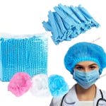 Surgical Bouffant Cap NonWoven Round Mob Hat for Medical Professionals