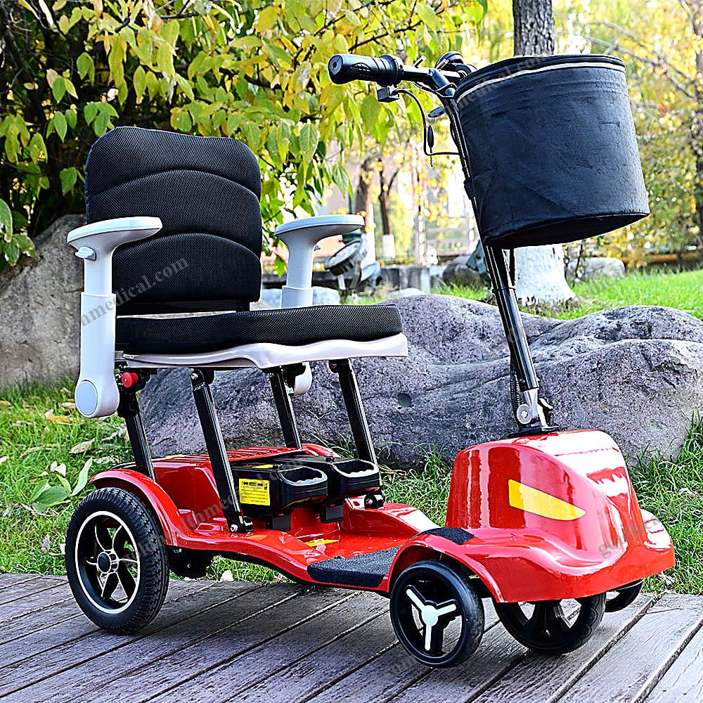 Magnesium Alloy Foldable Mobility Scooter with Luggage Holder