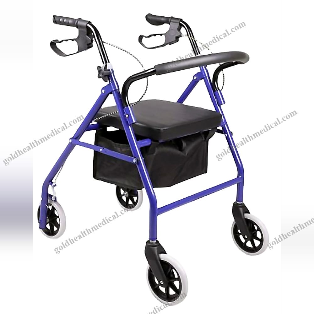 Upright Walker Rollator with Seat