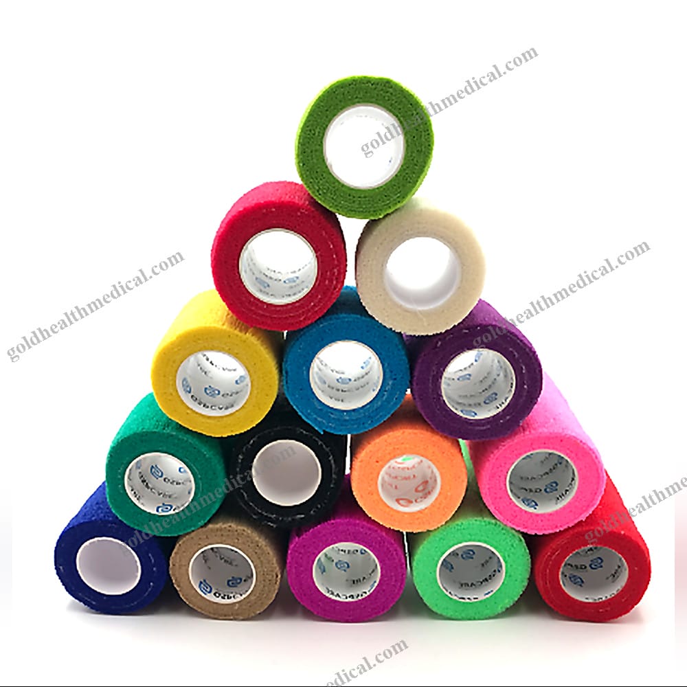 Colored SelfAdhesive NonWoven Cohesive Bandage Elastic