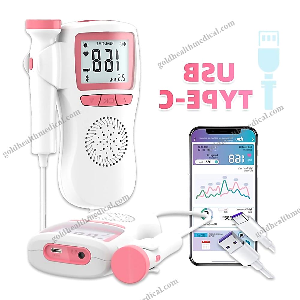 Portable Digital Fetal Doppler with LCD Display