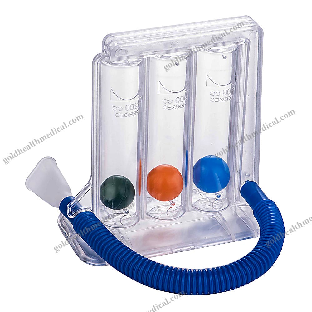 Portable 3Ball Incentive Spirometer Respiratory Trainer