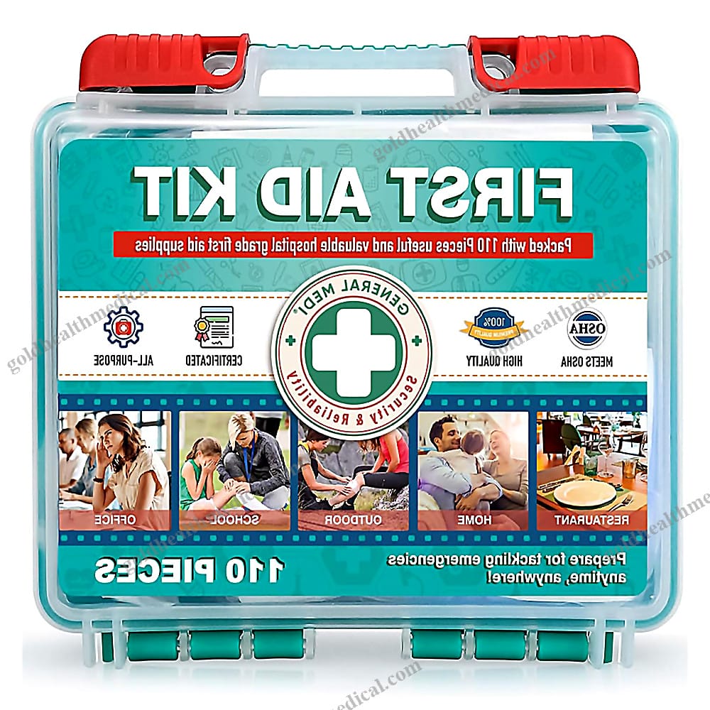 110Piece Compact Emergency First Aid Kit for Travel Vehicle