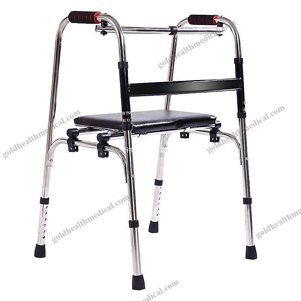 Rehabilitation Rollator Walker with Seat for Elderly