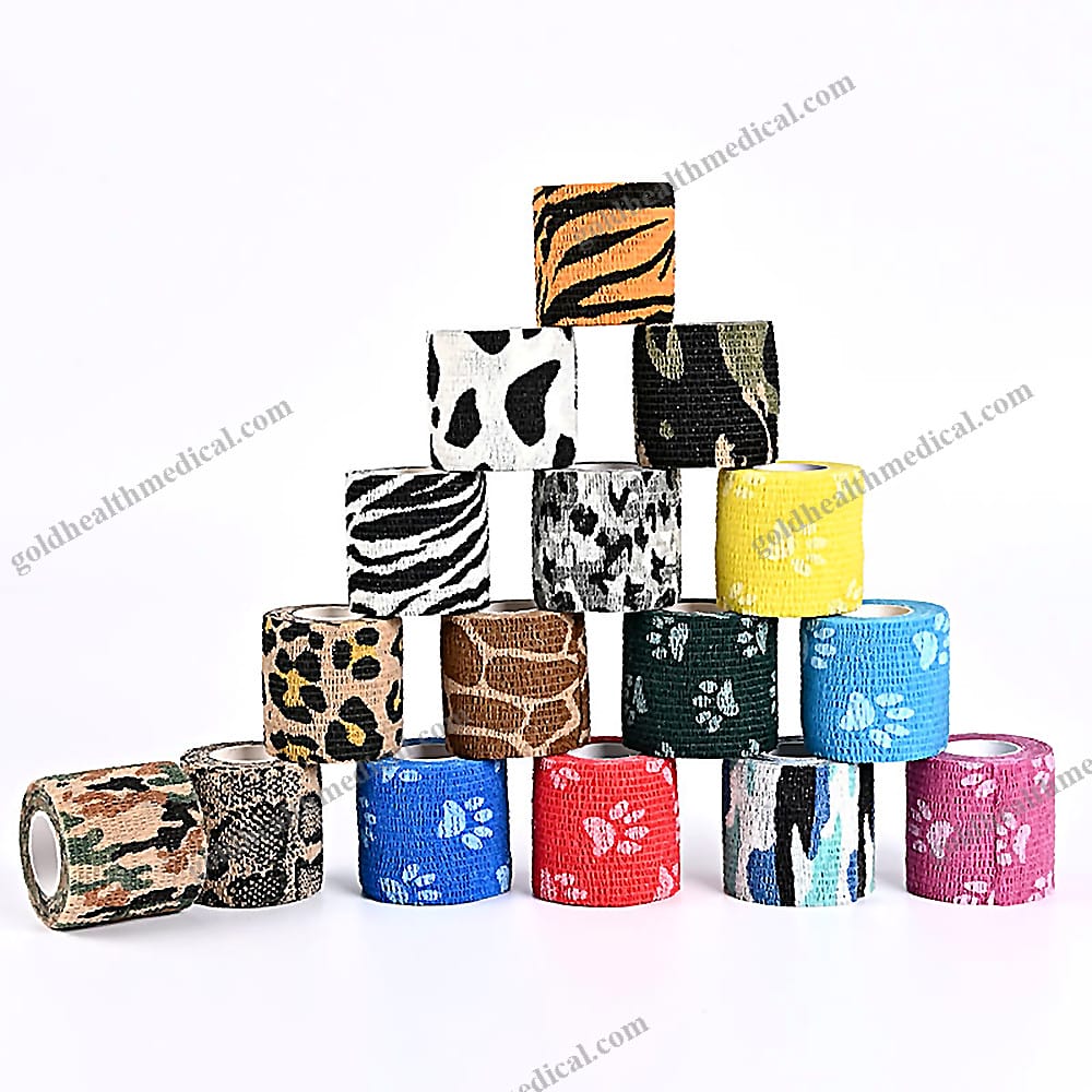 Colored Adhesive Elastic Bandage NonWoven Cohesive Wrap