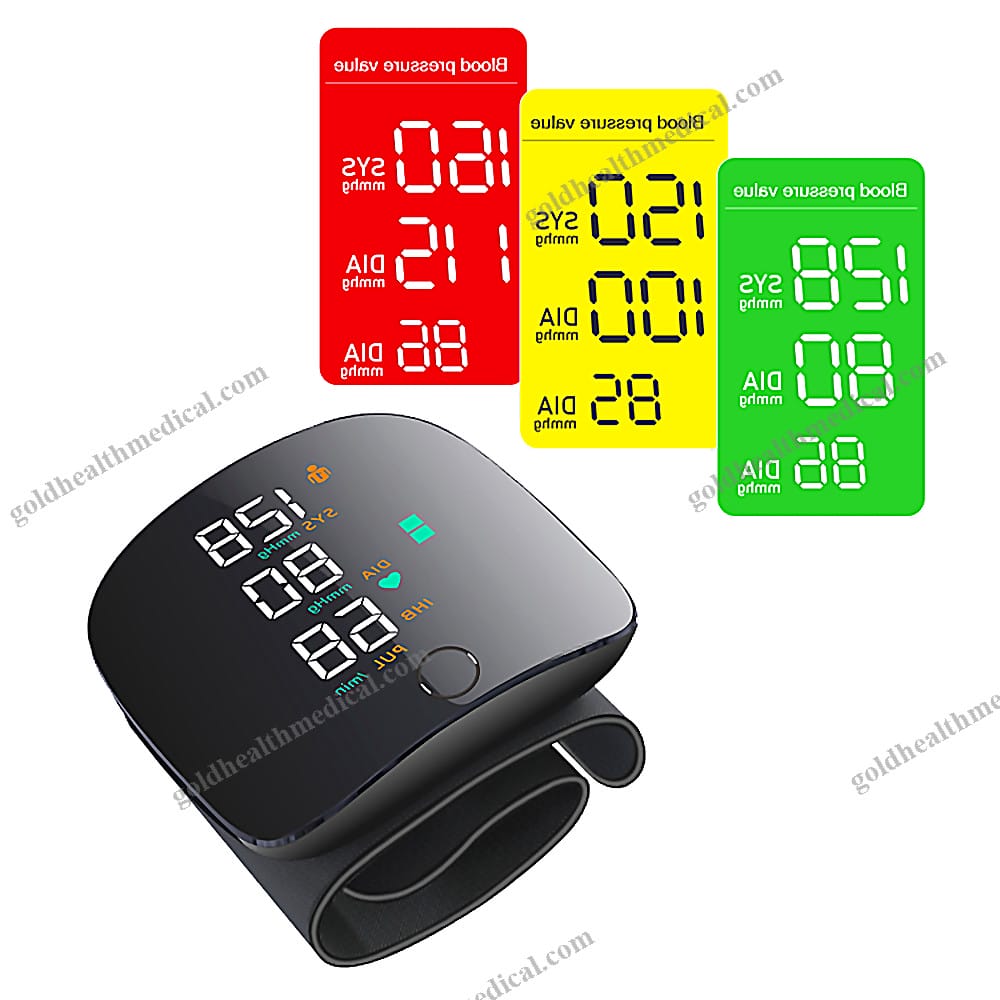 Rechargeable Wrist Blood Pressure Monitor with LED Display and Voice Broadcast