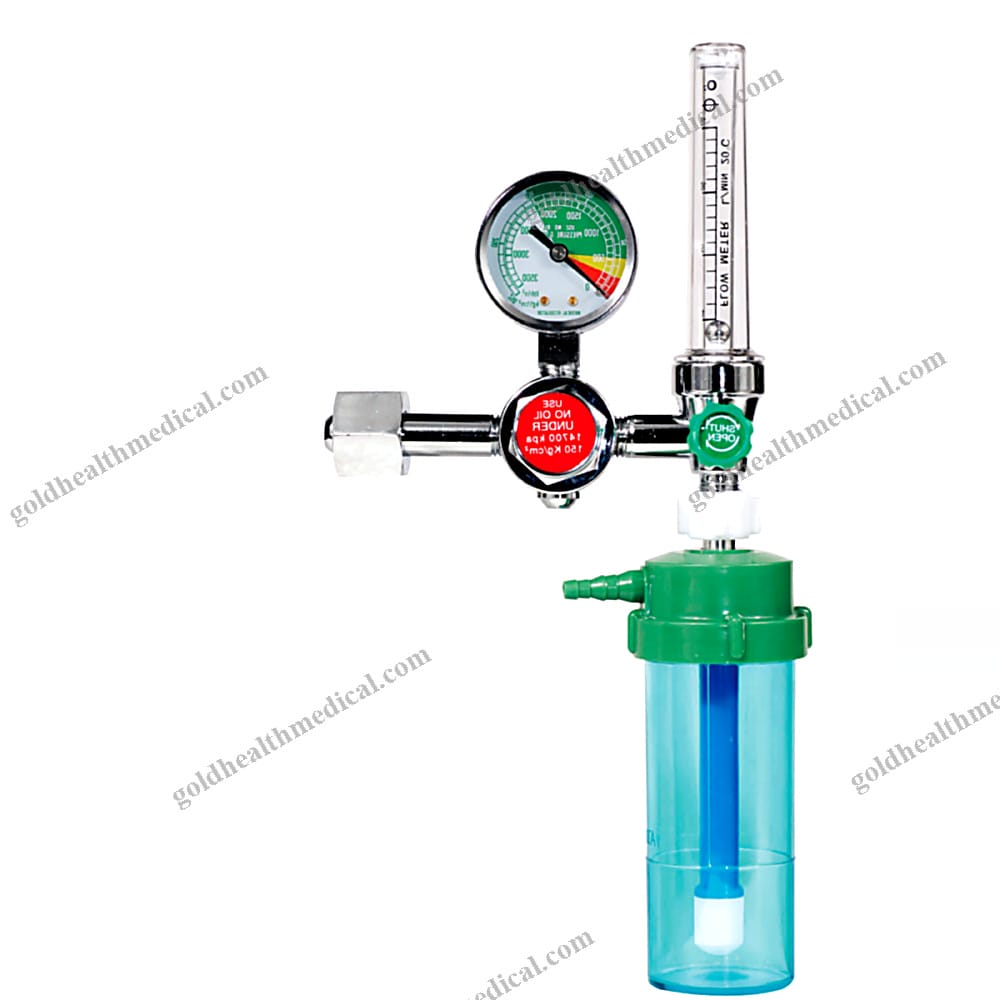 CECertified Medical Oxygen Regulator with Humidifier for Hospitals and
