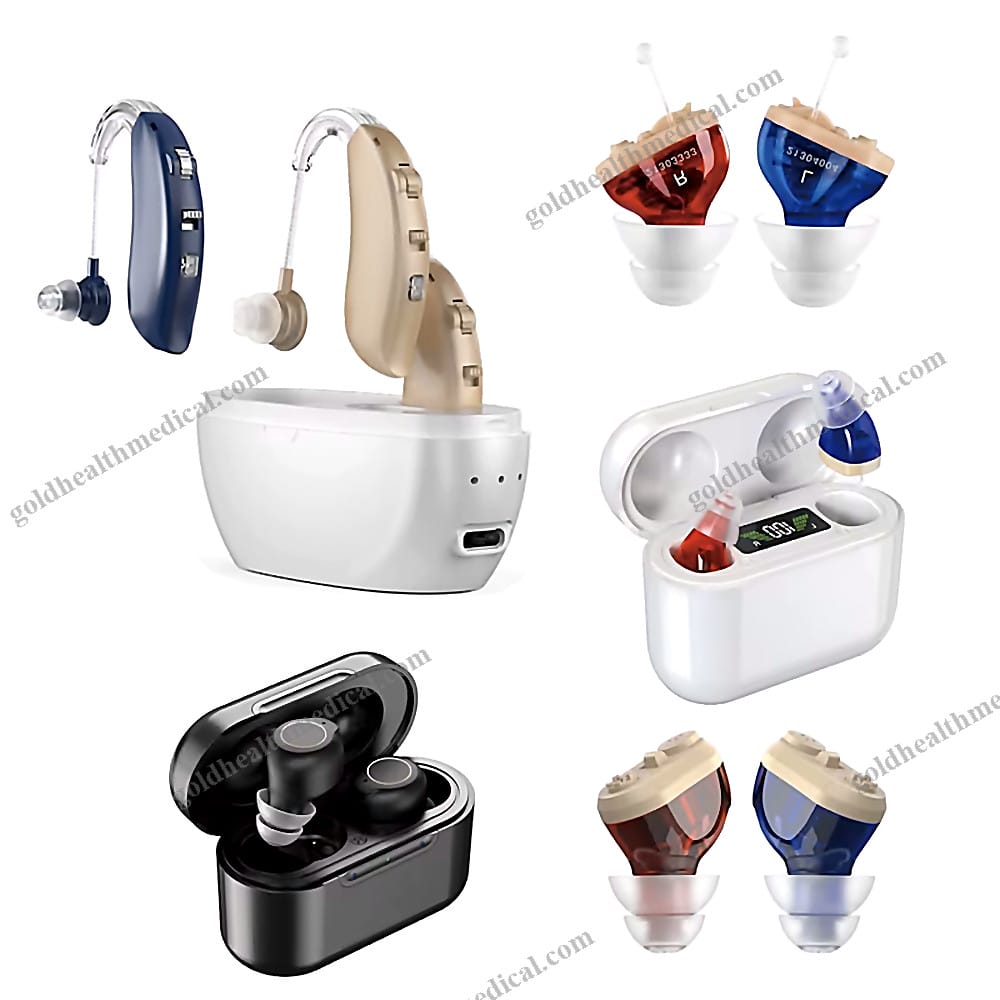 AmywellMED Wireless Rechargeable Hearing Aids for Seniors with Bluetooth