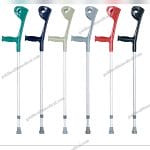 Adjustable Height Forearm Crutches With Cane Type Support