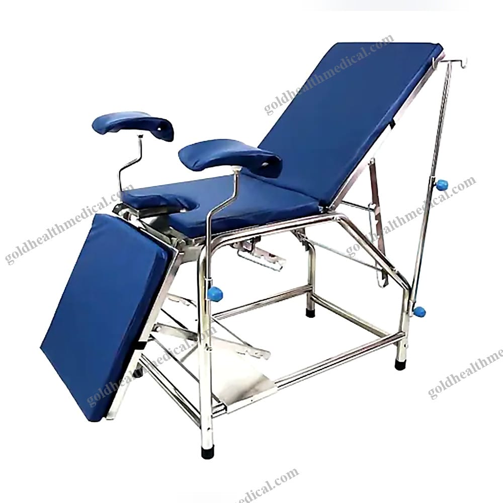 Portable Gynecological Exam Table with Stirrups and Backrest