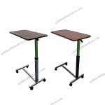SYR083 Stainless Steel Over Bed Table with Wood Panel for Patient