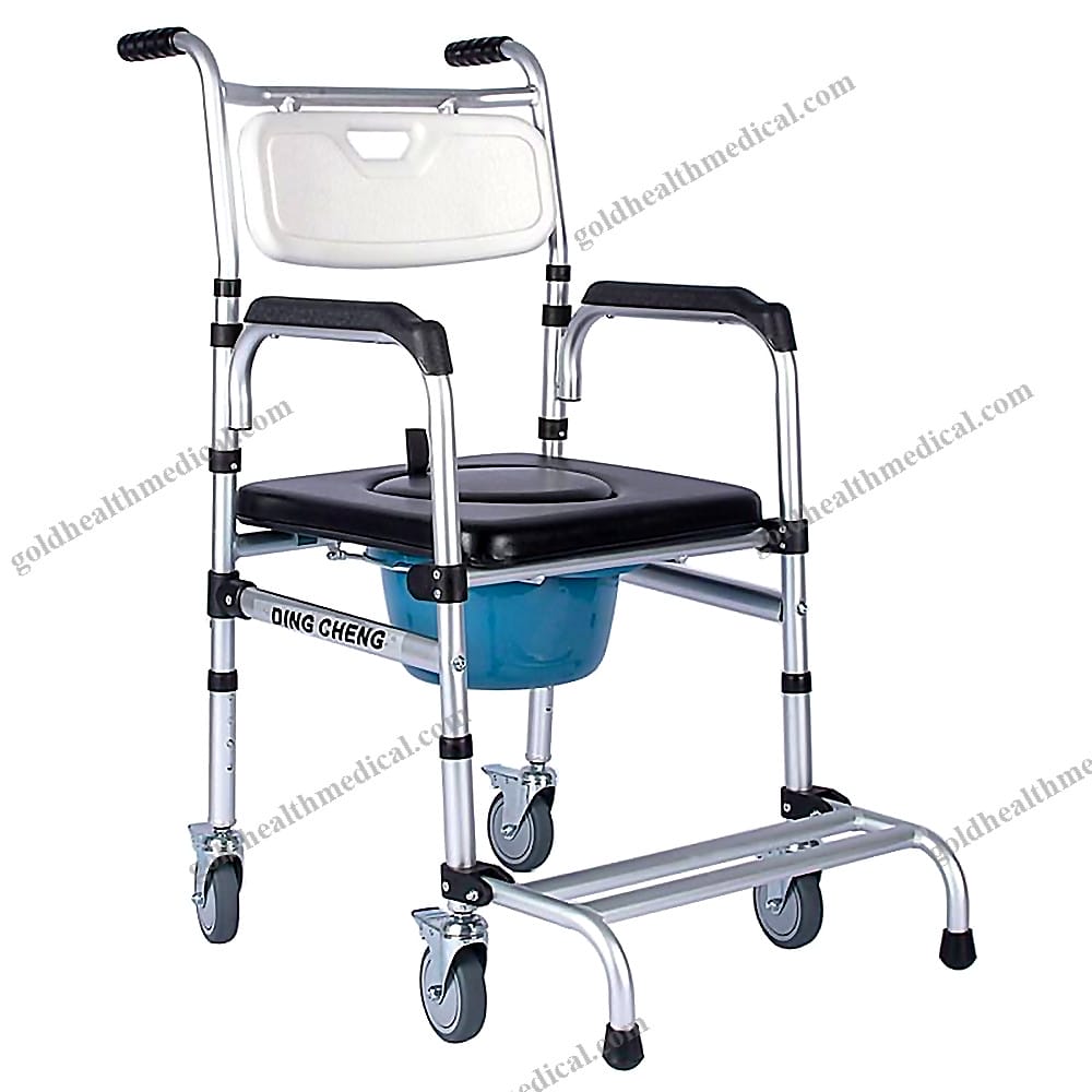 Portable Hydraulic Patient Lift Chair with Commode Functionality