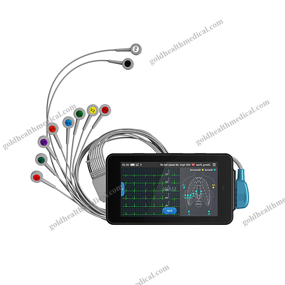 24Hour Portable ECG Monitor Handheld Wireless EKG Device