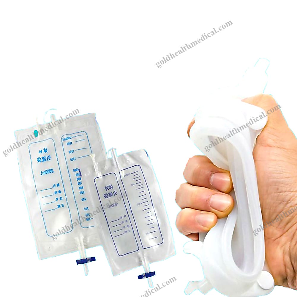 Premium PVC Male Urinal Bag with Silicone Connector