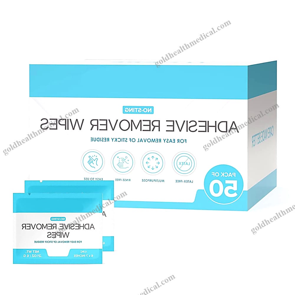 Adhesive Remover Wipes 50 Packs Individual Packaging