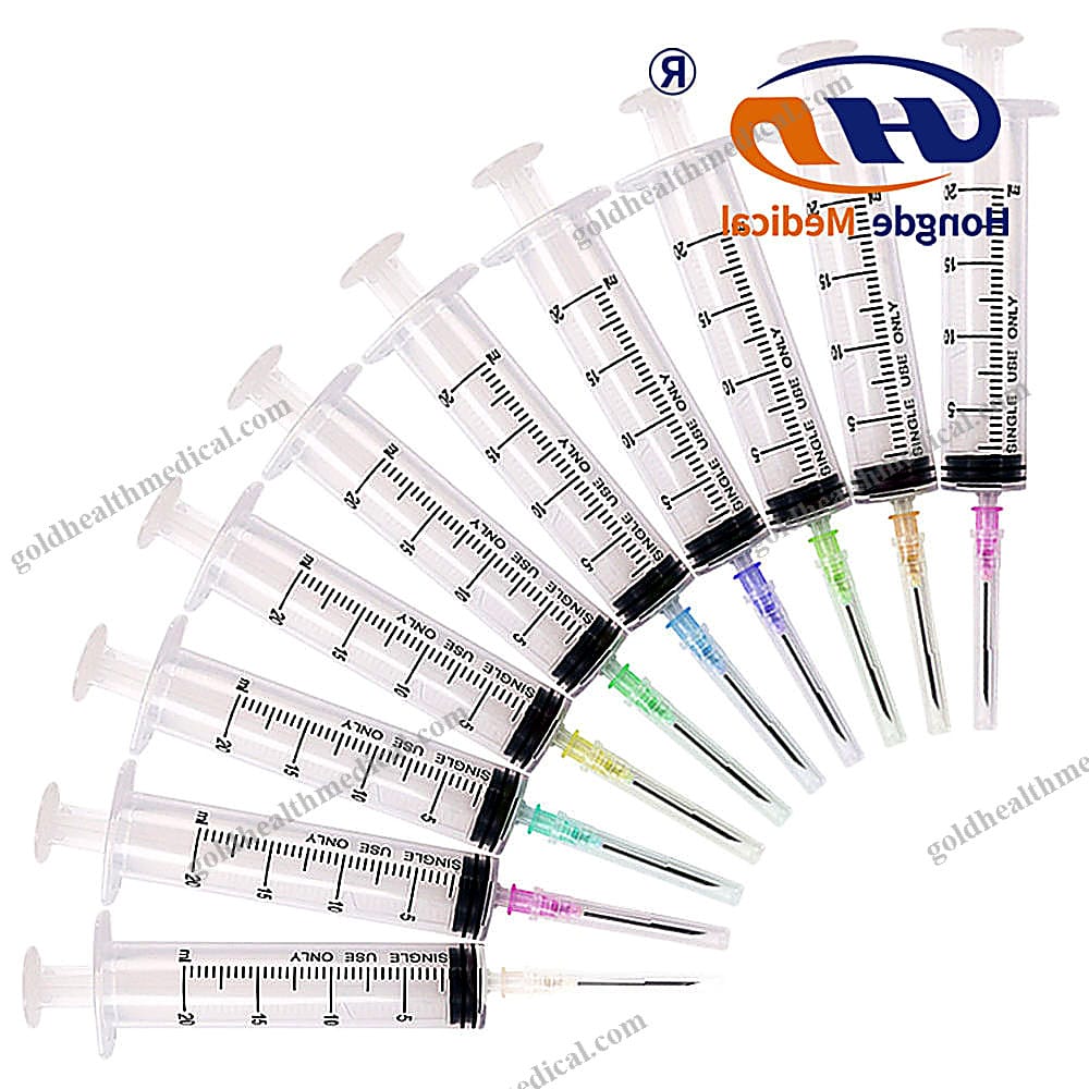 Plastic Medical Disposable Luer Lock Needle Syringe