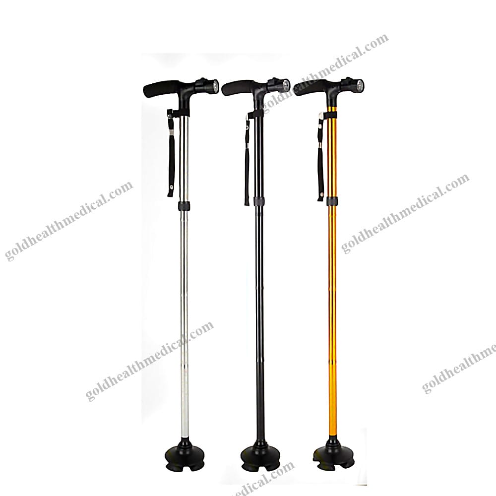 Factory Direct FourLegged AntiSlip Aluminum Crutches for Elderly