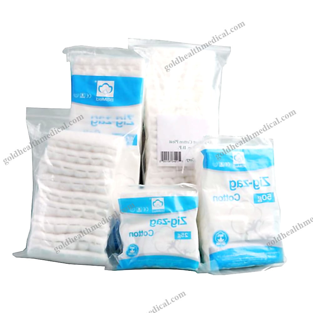 Medical Grade Sterile Absorbent Zig Zag Cotton Wool