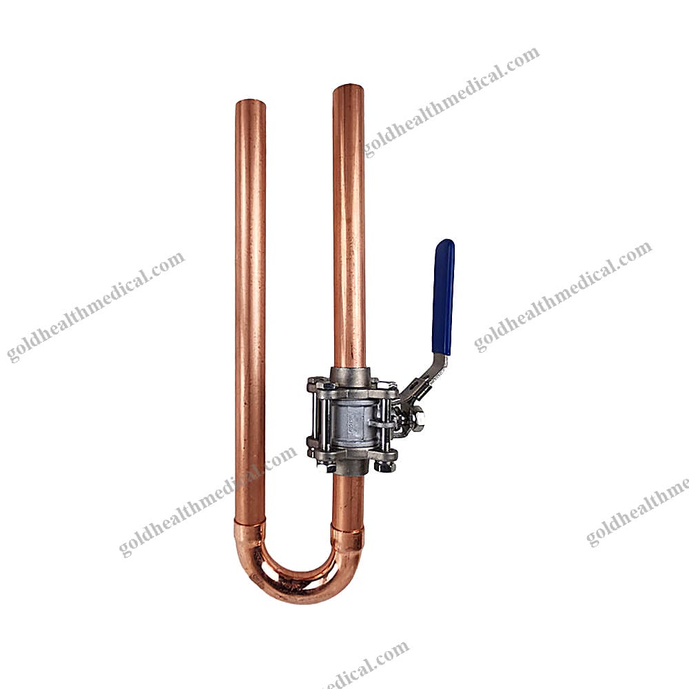 Oxygen Clean Lockable Brass Ball Valve with Extension Plug for Medical Shutoff