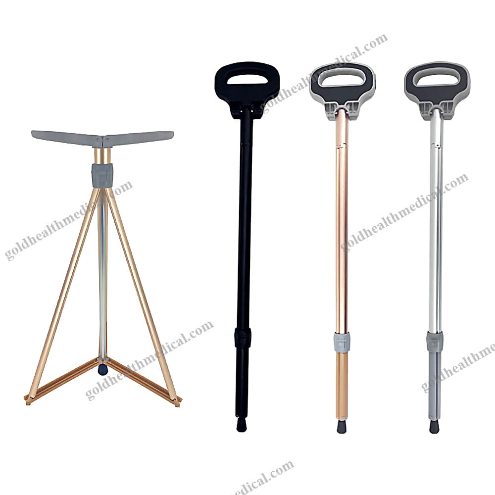 Adjustable Aluminum Folding Crutch Stool