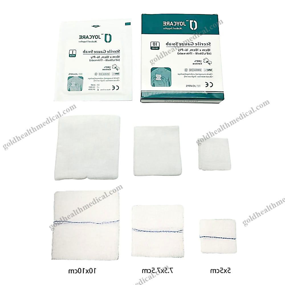 Custom Size 4x4 Sterile Surgical Gauze Swabs