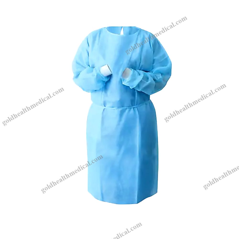 Disposable Isolation Gown NonWoven PP Lightweight Surgery Gown for Medical