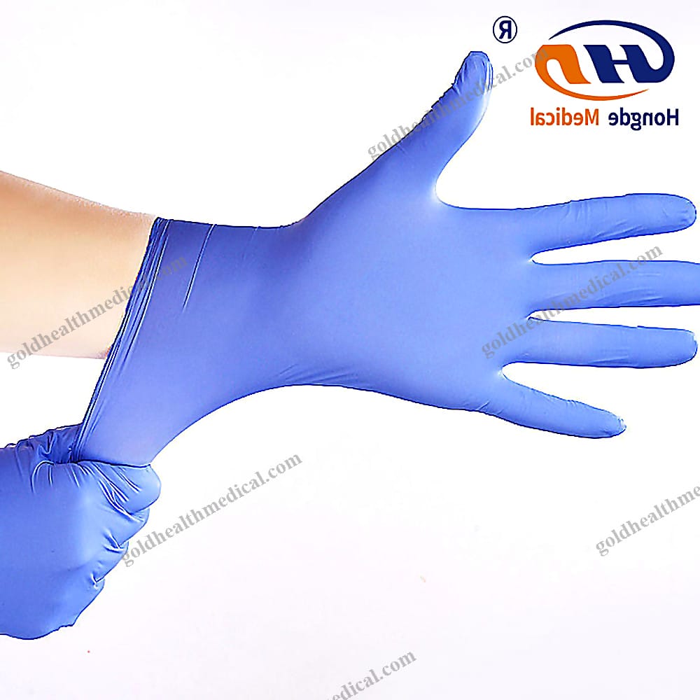 Blue Nitrile Exam Gloves for Medical Food Prep Use