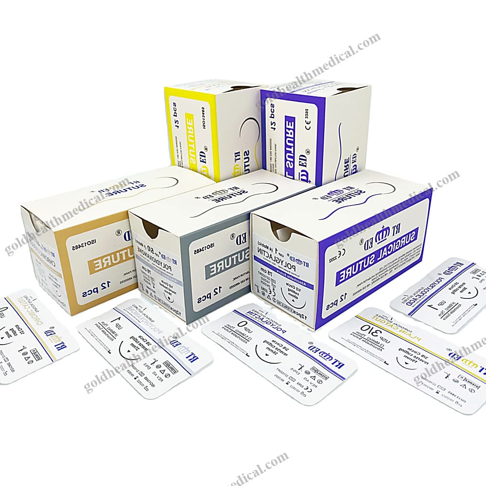 Premium Surgical Suture with Needle HighQuality Cutting and Reverse Cutting for