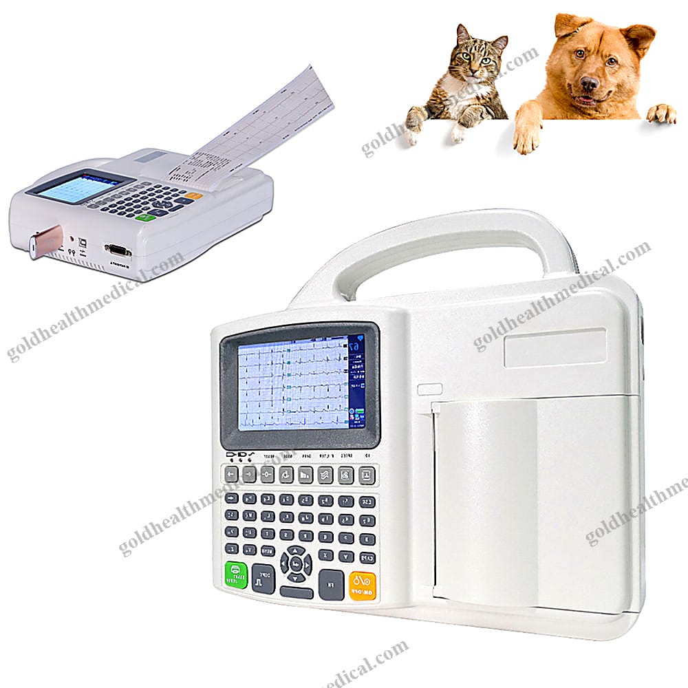 Digital 3Channel Veterinary ECG Machine with 5 LCD Keyboard
