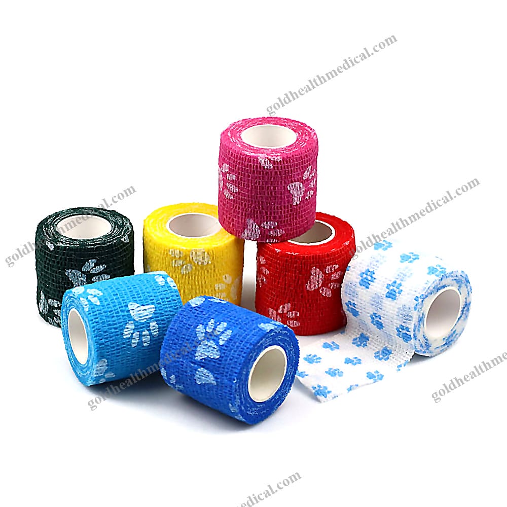 Animal Print SelfAdherent Cohesive Bandage Wrap NonWoven