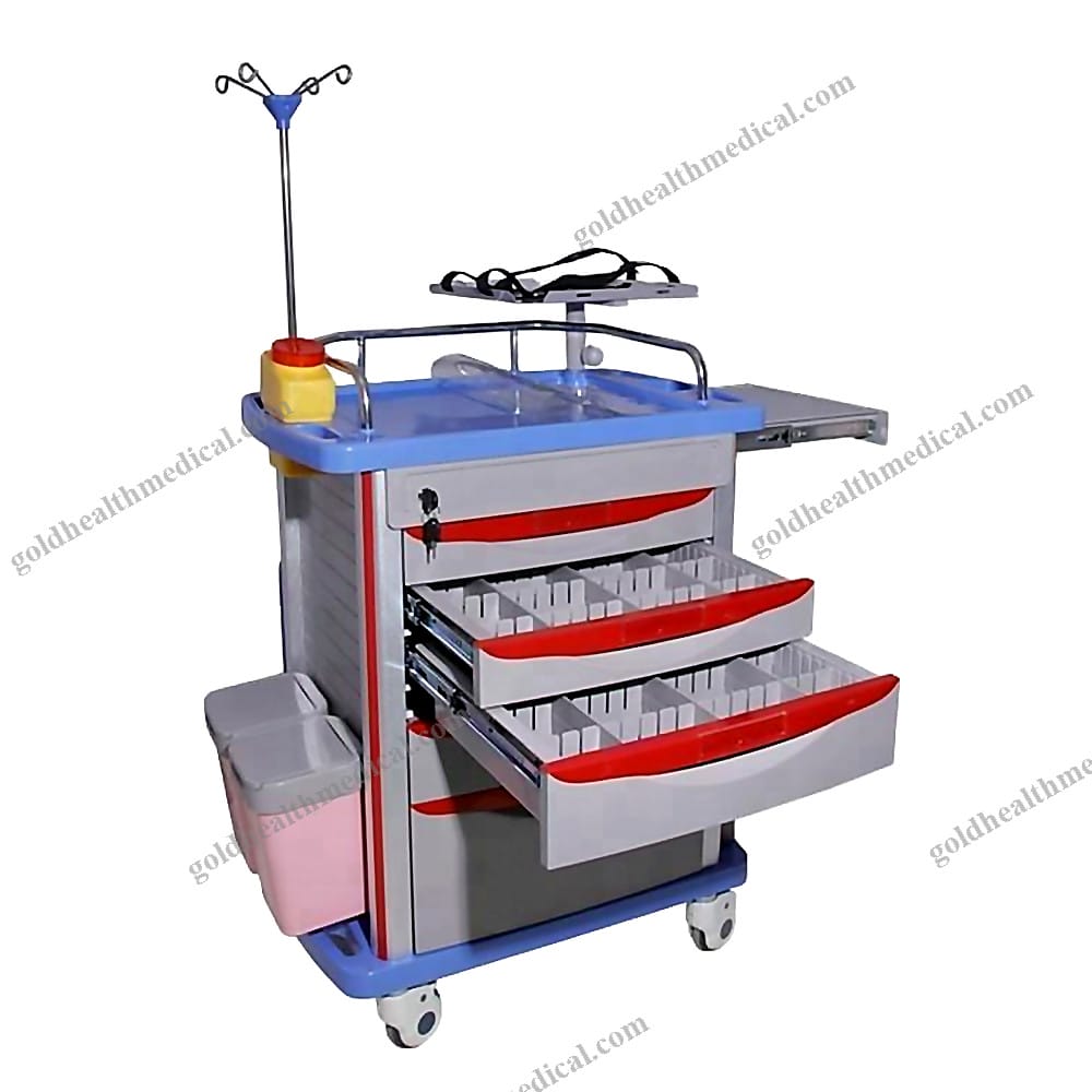 BTEY001 Emergency Medical Trolley Cart with Drawer for Hospital