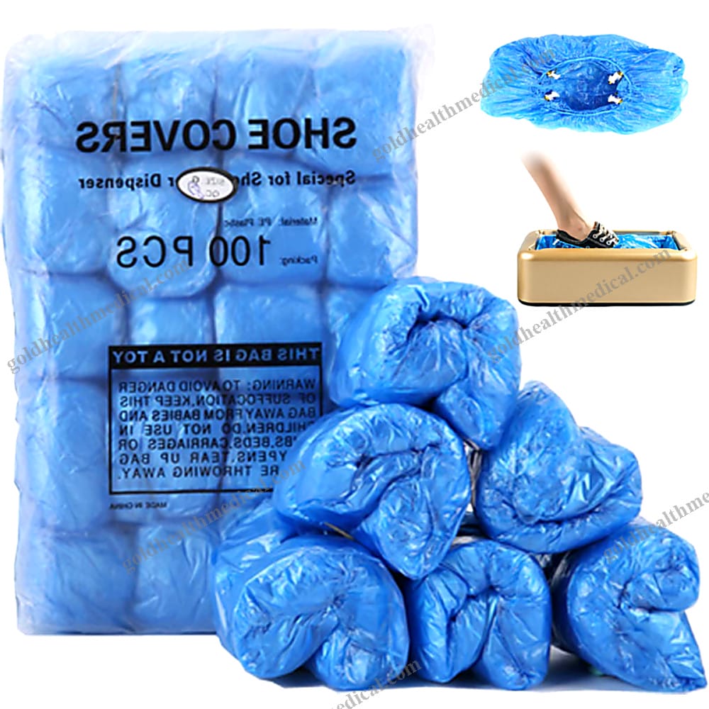 Custom CPE Shoe Covers NonSlip Disposable T Buckle for Shoe Cover