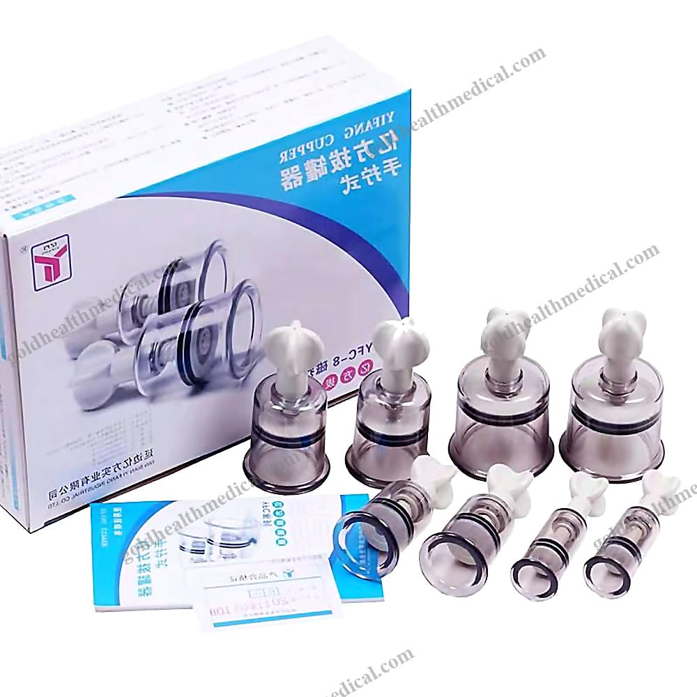 Yifang Twist Top Fire Glass Cupping Set 12 Cups