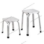 Stainless Steel RoundSquare Base Bar Stool for Home  Outdoor Use