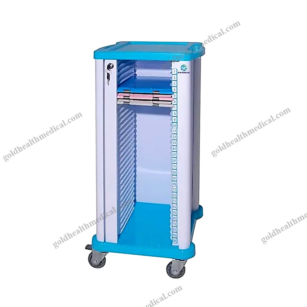 SET24 Mobile 30Layer ABS Medical Record Trolley with