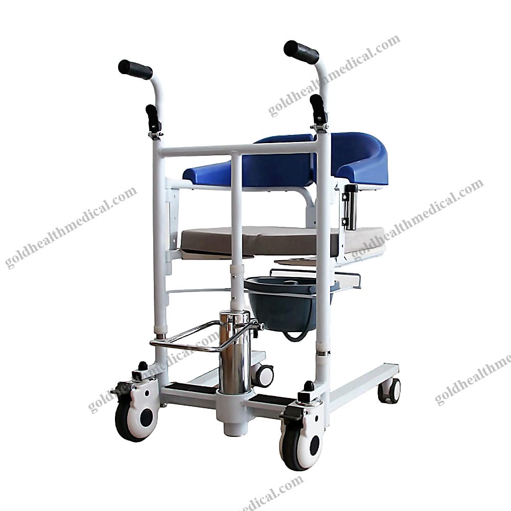 Electric Hydraulic Lift Chair for Disabled Patients with Commode Functionality