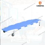Emergency Aluminum Folding Stretcher with Castors for First Aid and Rescue Operations