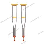 Aluminum Alloy Foldable Armpit Crutches for Mobility Aid