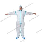 OEM Wholesale PPE AntiStatic Microporous Coveralls with Hood