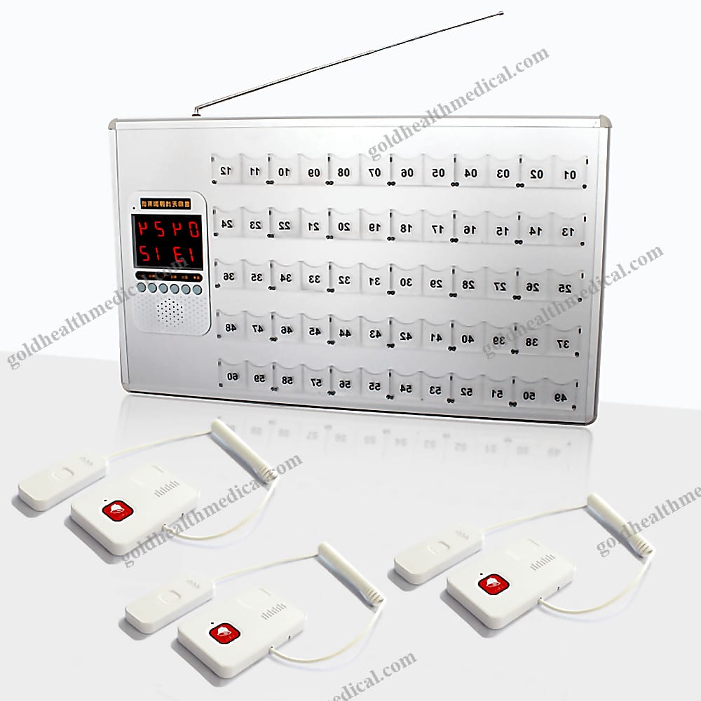 Wireless RF Patient Call System with Bed Extension for Hospitals and Clinics